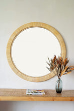 Load image into Gallery viewer, Mahsuri Rattan Cane Wrap Round Mirror
