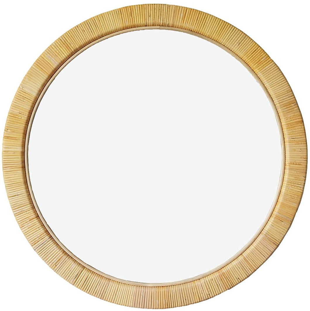 Mahsuri Rattan Cane Wrap Round Mirror